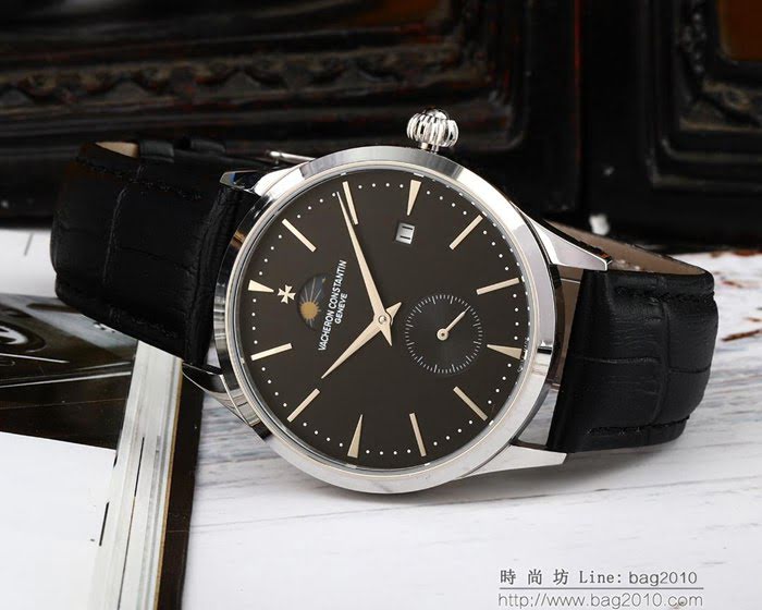 江詩丹頓 Vacheron Constantin 高級定制 全自動機械機芯 真牛皮錶帶 男士腕表  wssb4352